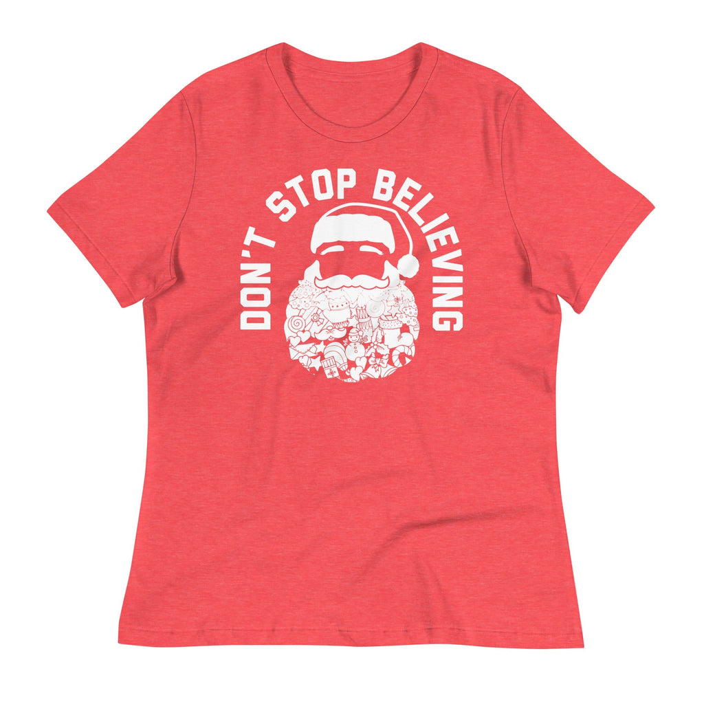 Don't Stop Believing Santa Women's Signature - Adult & Kids T-Shirts, Sweatshirts & Hoodies apparel design preview 1