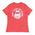 Don't Stop Believing Santa Women's Signature - Adult & Kids T-Shirts, Sweatshirts & Hoodies apparel design preview 1