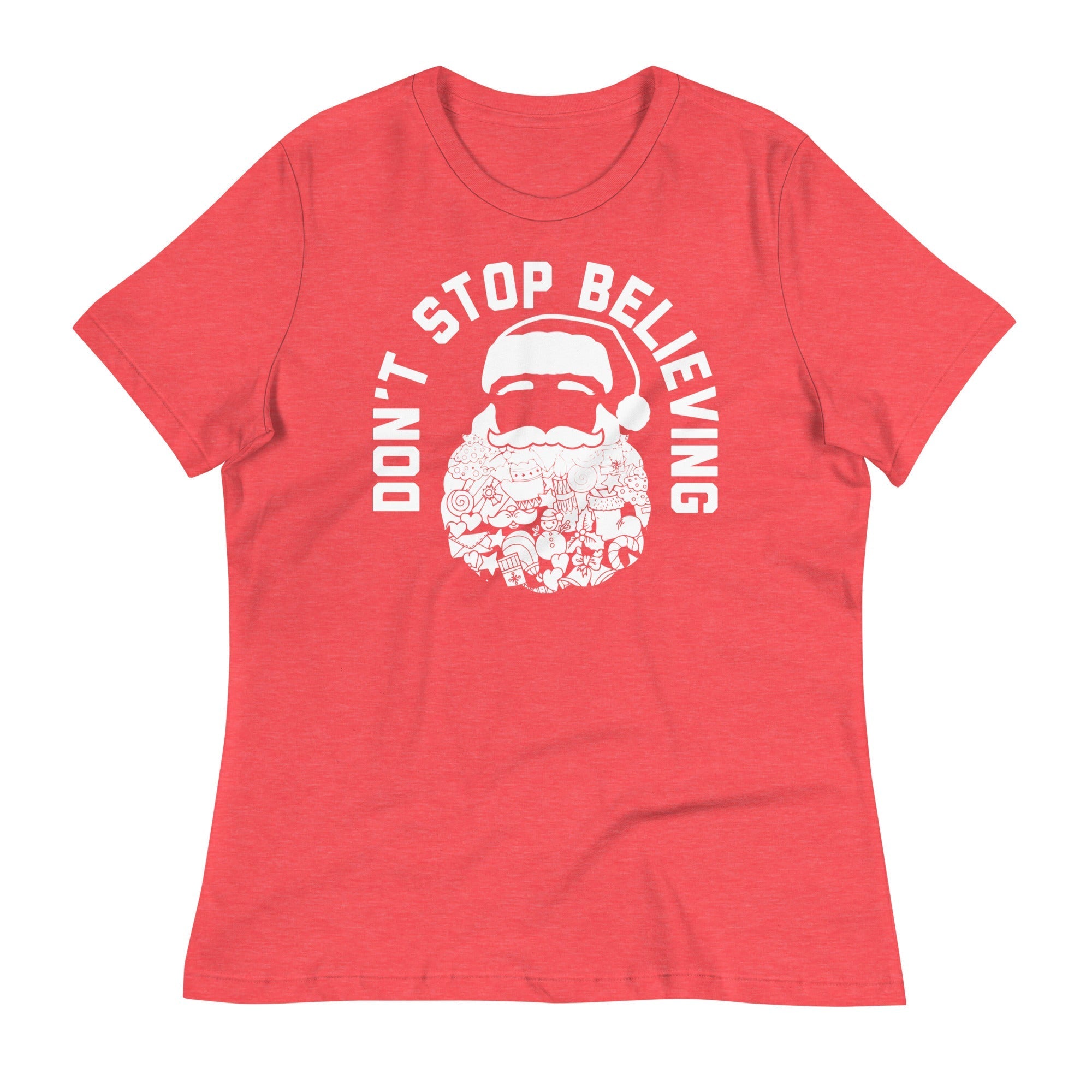 Don't Stop Believing Santa Women's Signature - Adult & Kids T-Shirts, Sweatshirts & Hoodies apparel design preview 1