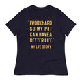 I Work Hard So My Pet Women's Signature - Adult & Kids T-Shirts, Sweatshirts & Hoodies apparel design preview 1