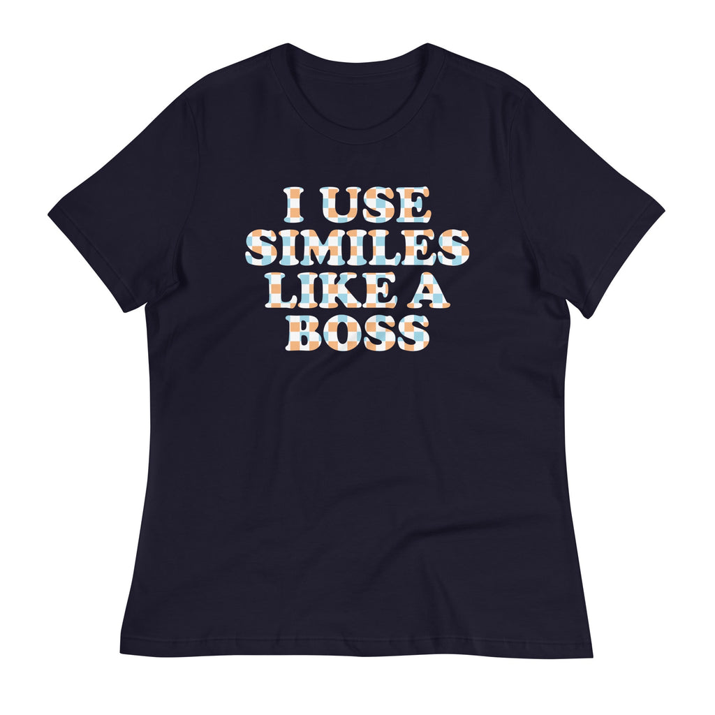 I Use Similes Like A Boss Women's Signature - Adult & Kids T-Shirts, Sweatshirts & Hoodies apparel design preview 1
