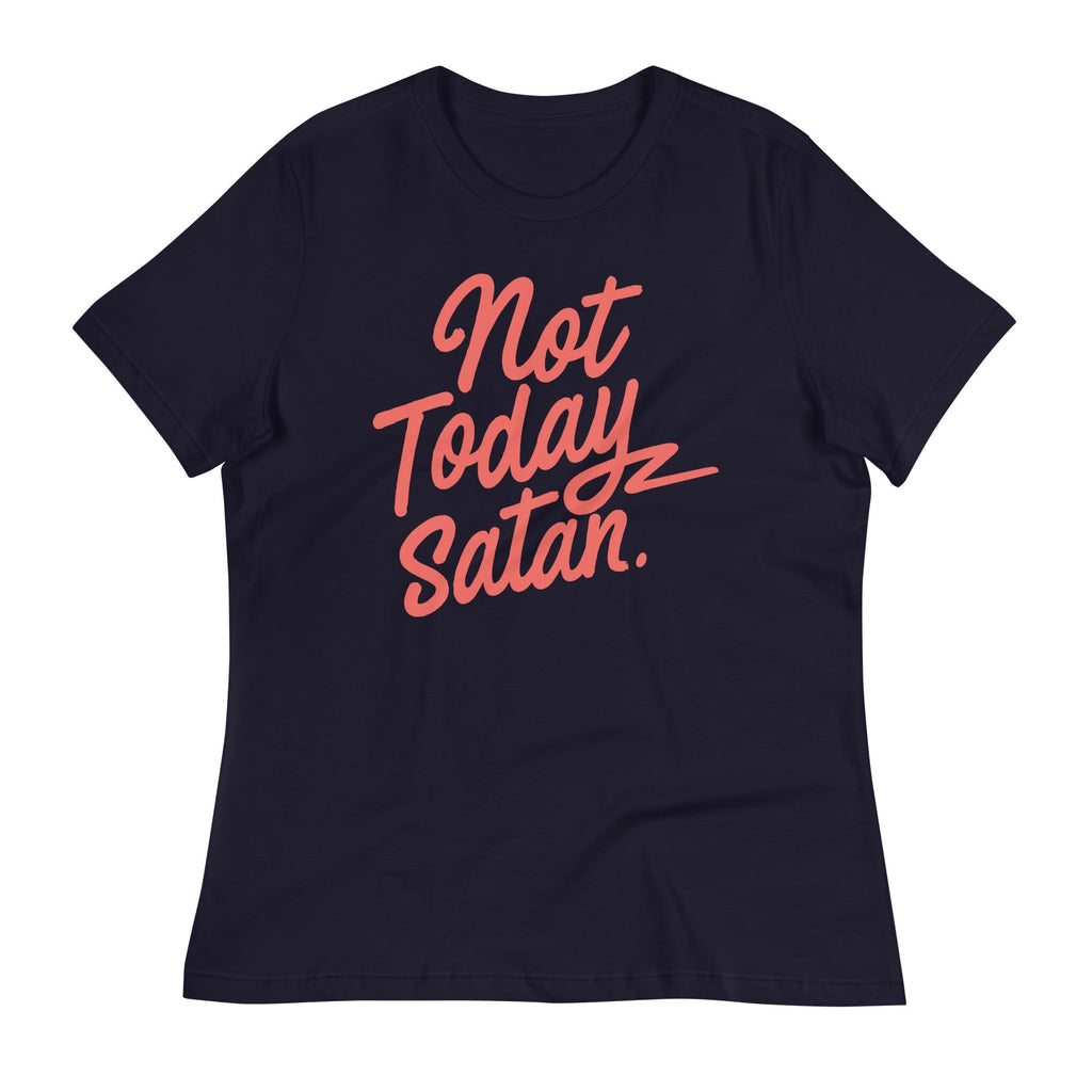 Not Today Satan Women's Signature - Adult & Kids T-Shirts, Sweatshirts & Hoodies apparel design preview 1