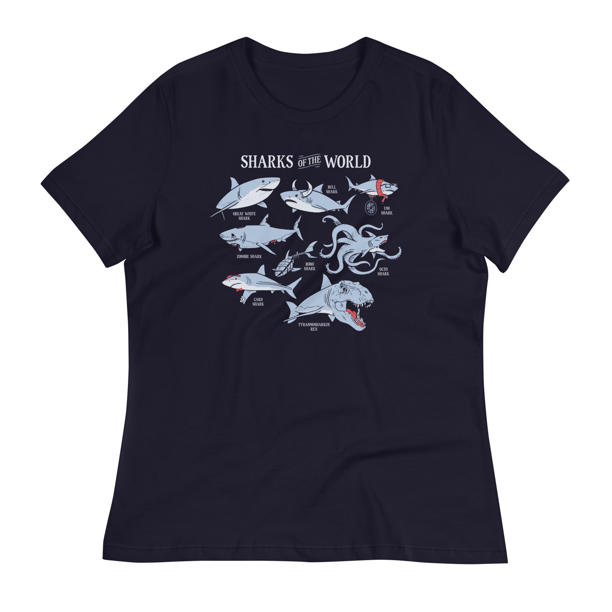 Sharks Of The World Women's Signature - Adult & Kids T-Shirts, Sweatshirts & Hoodies apparel design preview 1