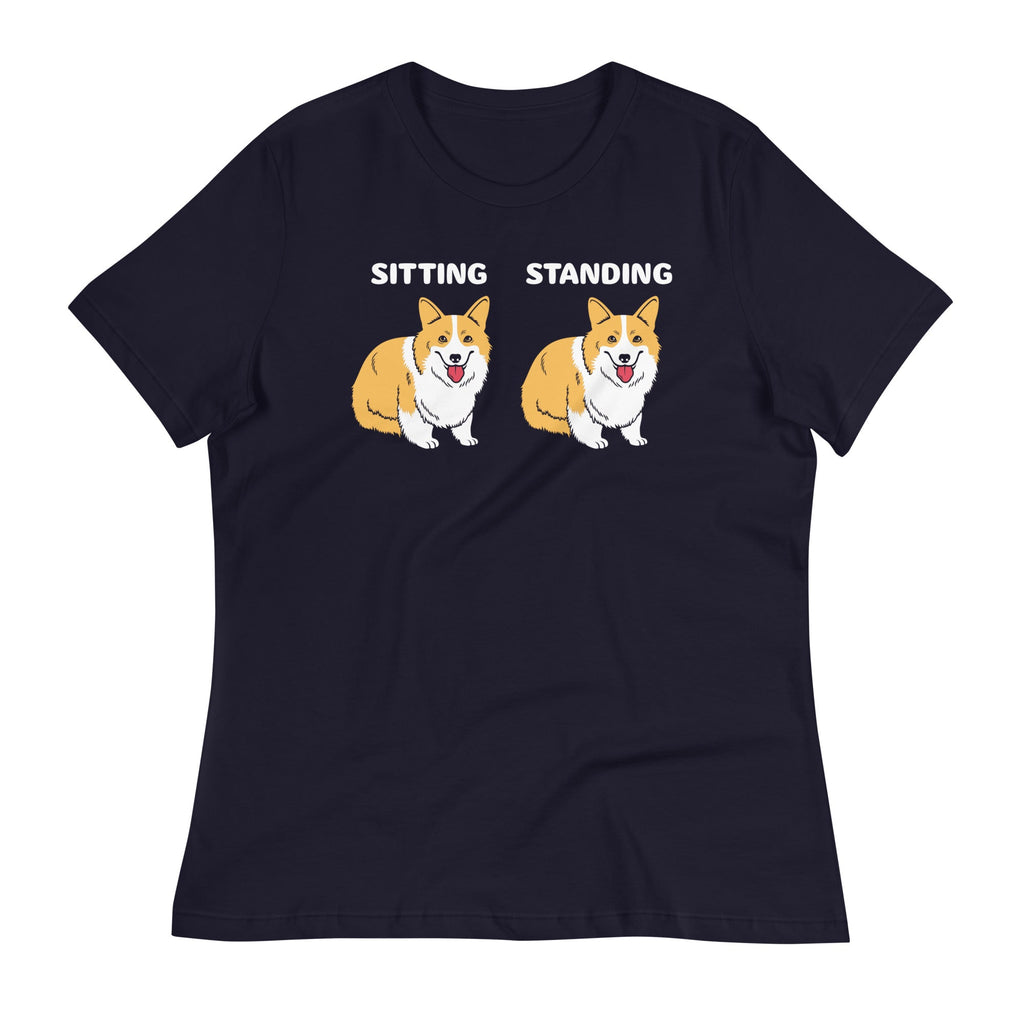 Corgi Sitting And Standing Women's Signature - Adult & Kids T-Shirts, Sweatshirts & Hoodies apparel design preview 1