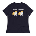 Corgi Sitting And Standing Women's Signature - Adult & Kids T-Shirts, Sweatshirts & Hoodies apparel design preview 1