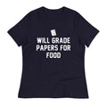 Will Grade Papers For Food Women's Signature - Adult & Kids T-Shirts, Sweatshirts & Hoodies apparel design preview 1