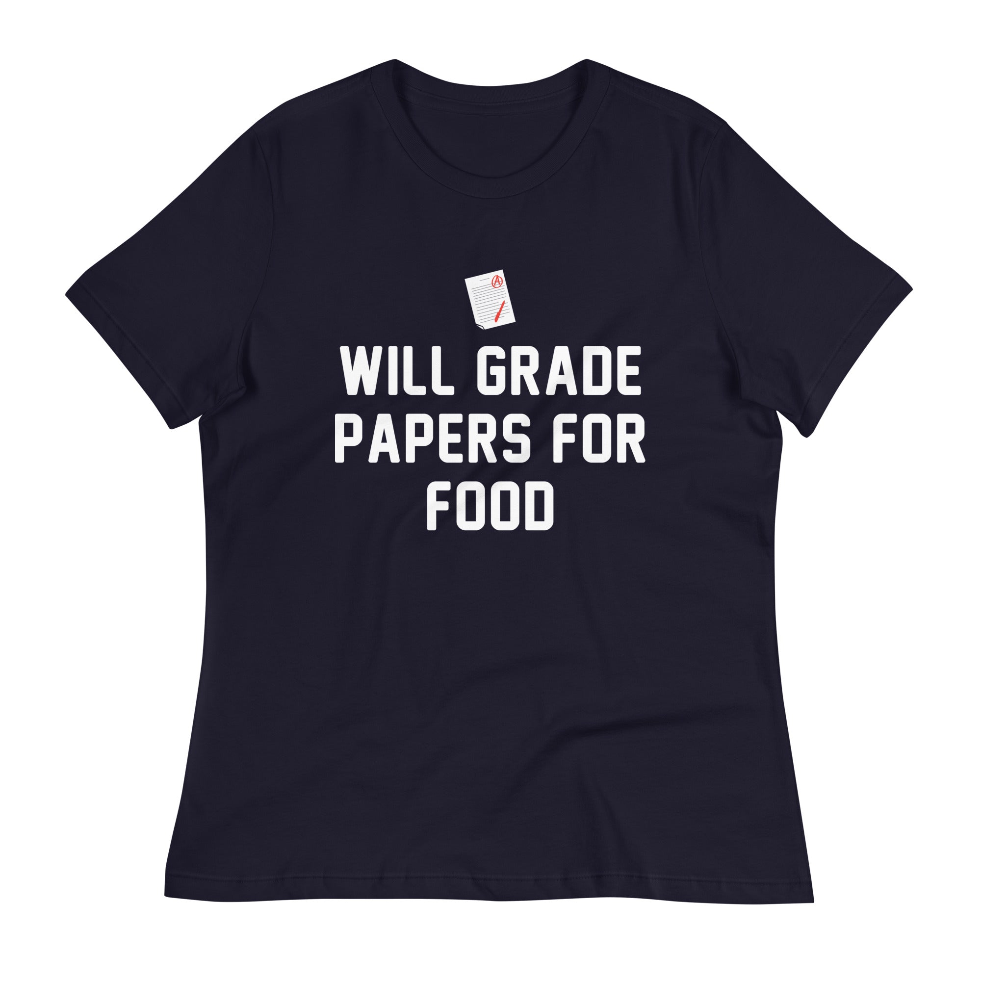 Will Grade Papers For Food Women's Signature - Adult & Kids T-Shirts, Sweatshirts & Hoodies apparel design preview 1