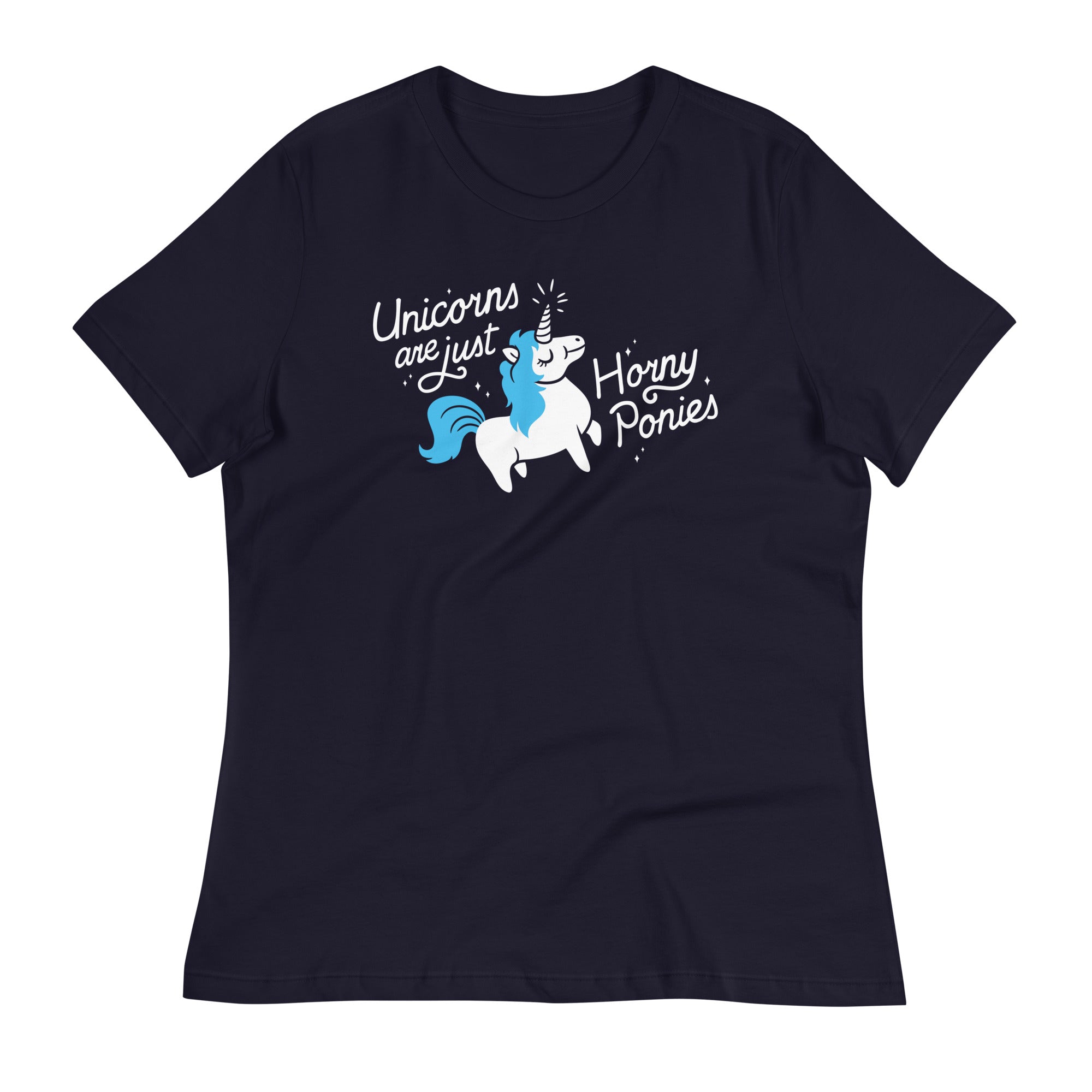 Unicorns Are Just Horny Ponies Women's Signature - Adult & Kids T-Shirts, Sweatshirts & Hoodies apparel design preview 1