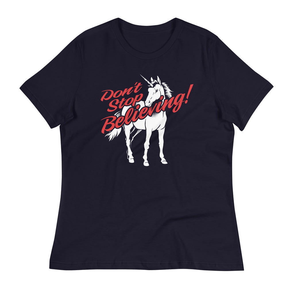 Don't Stop Believing Unicorn Women's Signature - Adult & Kids T-Shirts, Sweatshirts & Hoodies apparel design preview 1