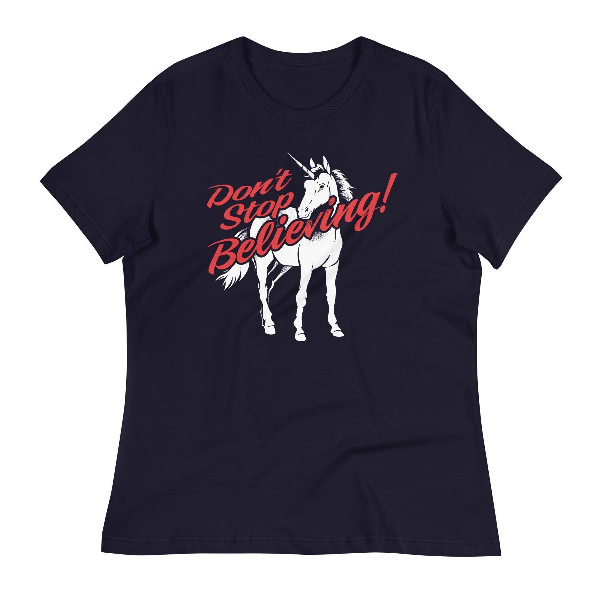 Don't Stop Believing Unicorn Women's Signature - Adult & Kids T-Shirts, Sweatshirts & Hoodies apparel design preview 1