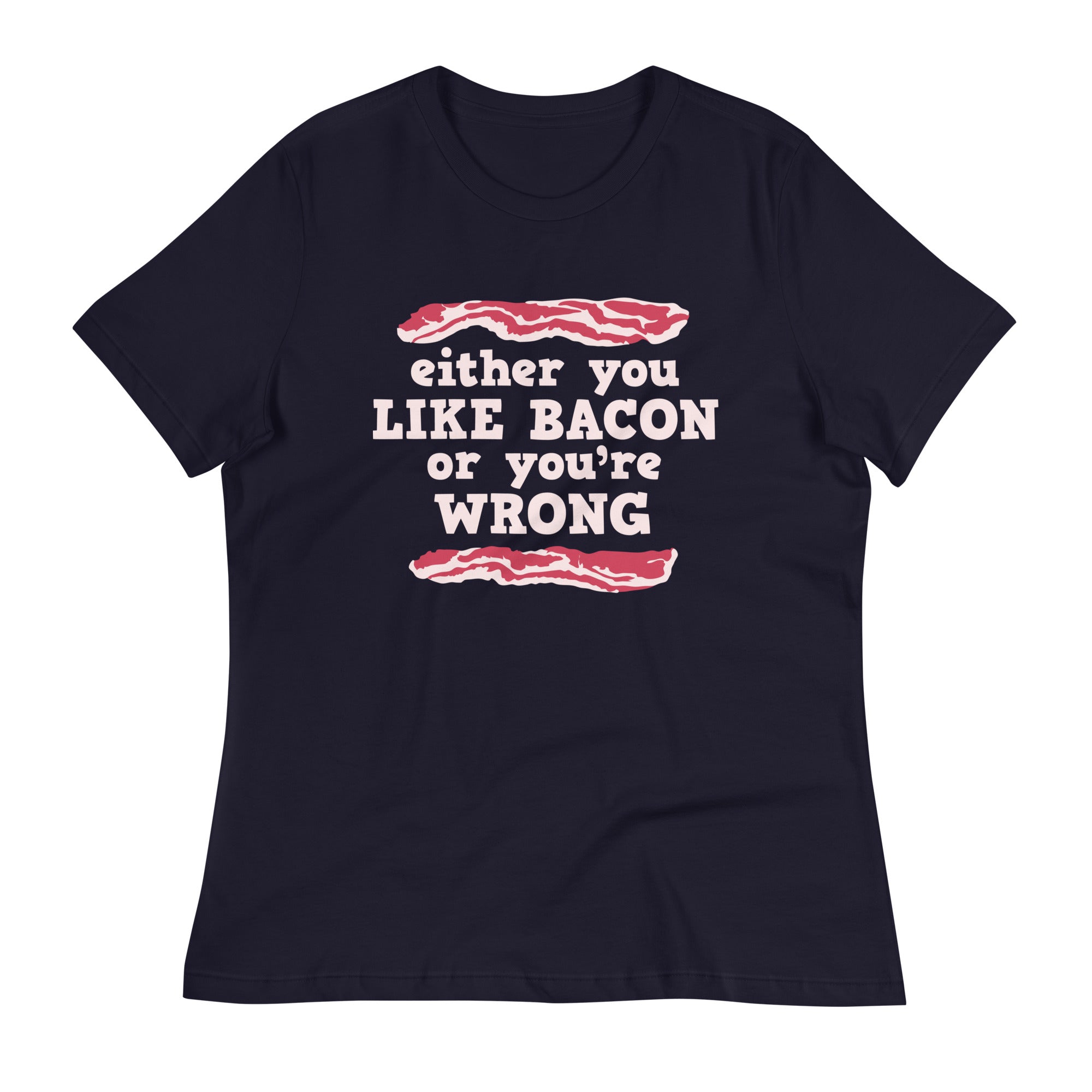 Either You Like Bacon Or You're Wrong Women's - Adult & Kids T-Shirts, Sweatshirts & Hoodies apparel design preview 1