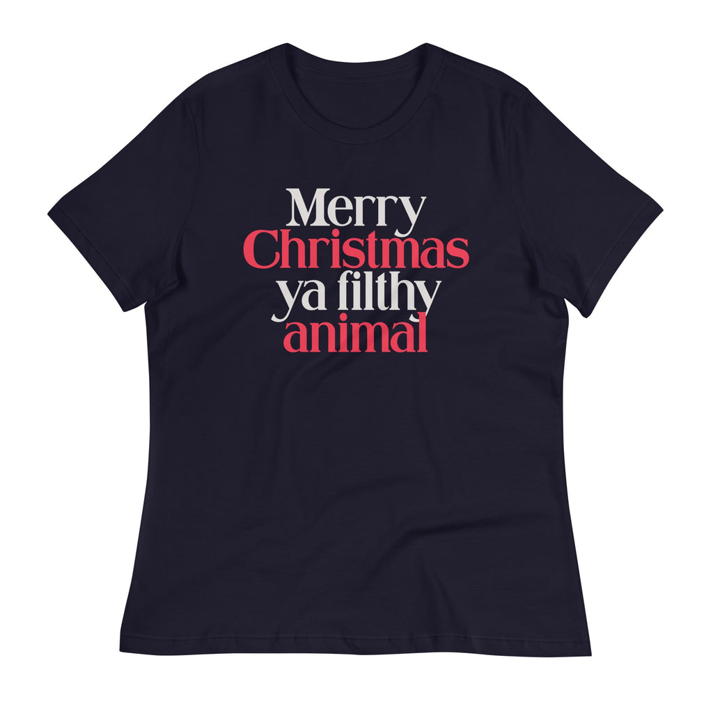 Merry Christmas Ya Filthy Animal Women's Signature - Adult & Kids T-Shirts, Sweatshirts & Hoodies apparel design preview 1