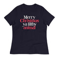 Merry Christmas Ya Filthy Animal Women's Signature - Adult & Kids T-Shirts, Sweatshirts & Hoodies apparel design preview 1