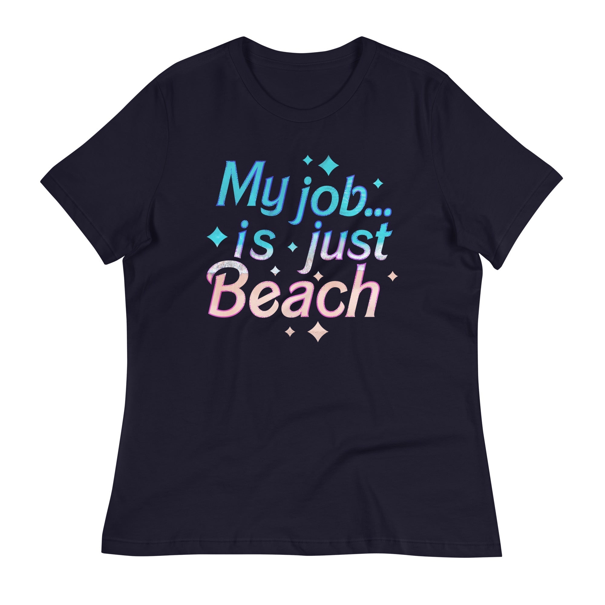 My Job Is Just Beach Women's Signature - Adult & Kids T-Shirts, Sweatshirts & Hoodies apparel design preview 1
