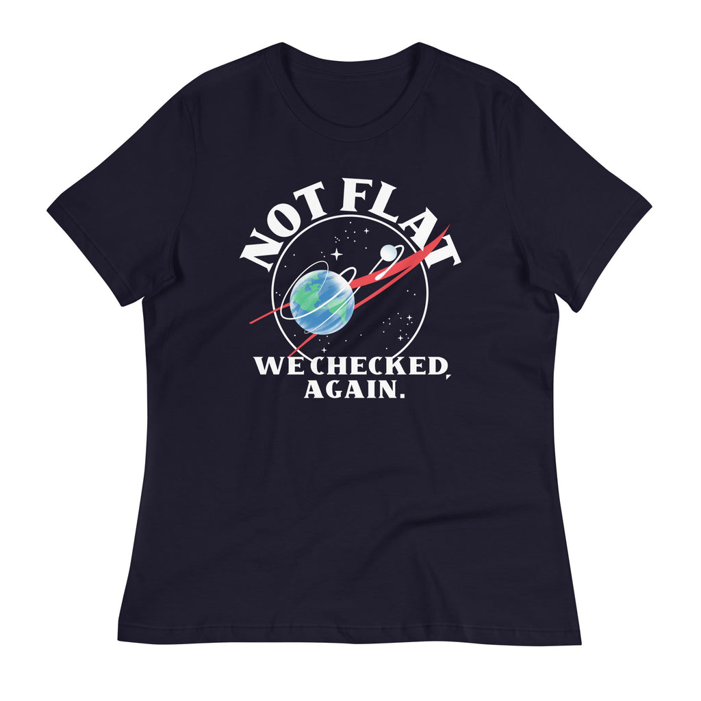 Not Flat We Checked Again Women's Signature - Adult & Kids T-Shirts, Sweatshirts & Hoodies apparel design preview 1