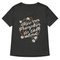 Give 'em Pumpkin To Talk About Women's V-Neck - Adult & Kids T-Shirts, Sweatshirts & Hoodies apparel design preview 1