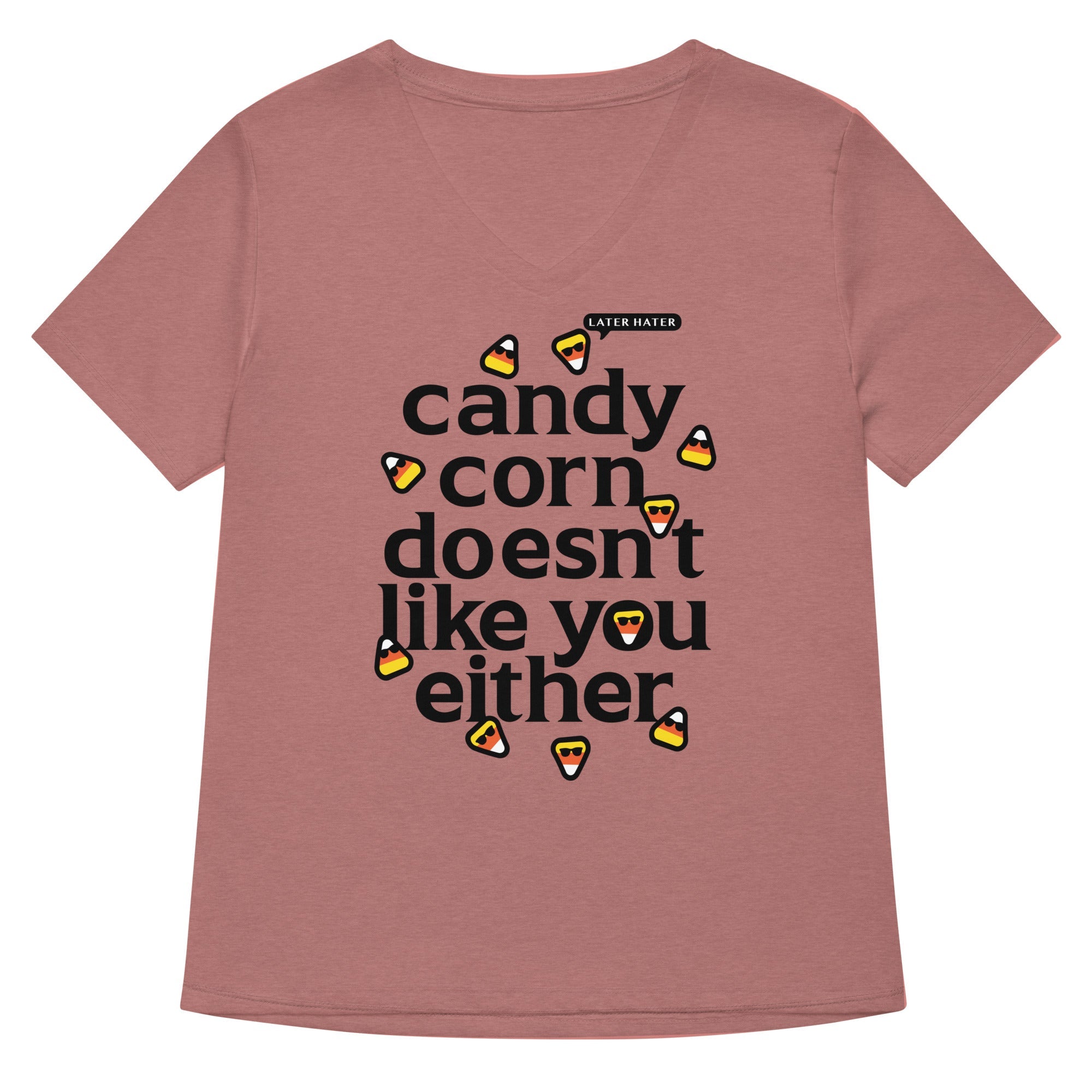 Candy Corn Doesn't Like You Either Women's V-Neck - Adult & Kids T-Shirts, Sweatshirts & Hoodies apparel design preview 1