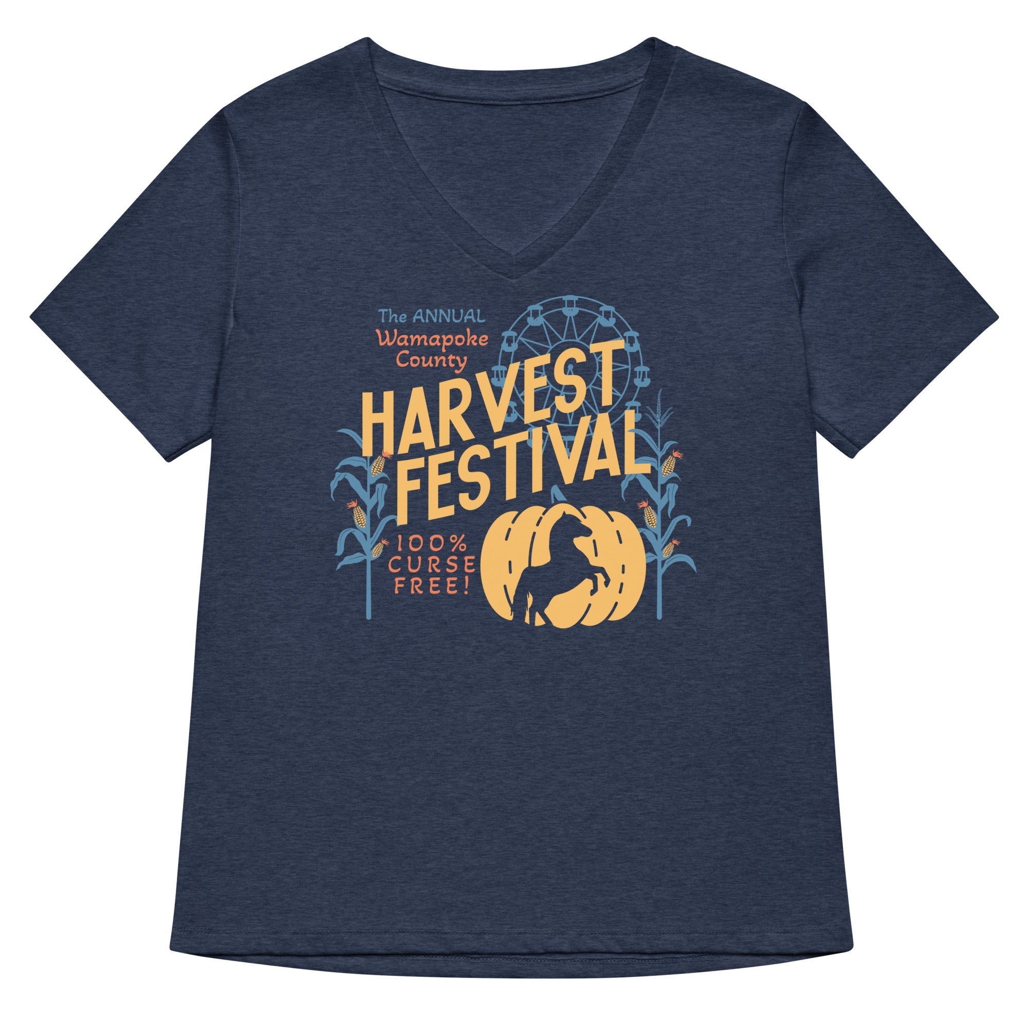 Wamapoke County Harvest Festival Women's V-Neck - Adult & Kids T-Shirts, Sweatshirts & Hoodies apparel design preview 1