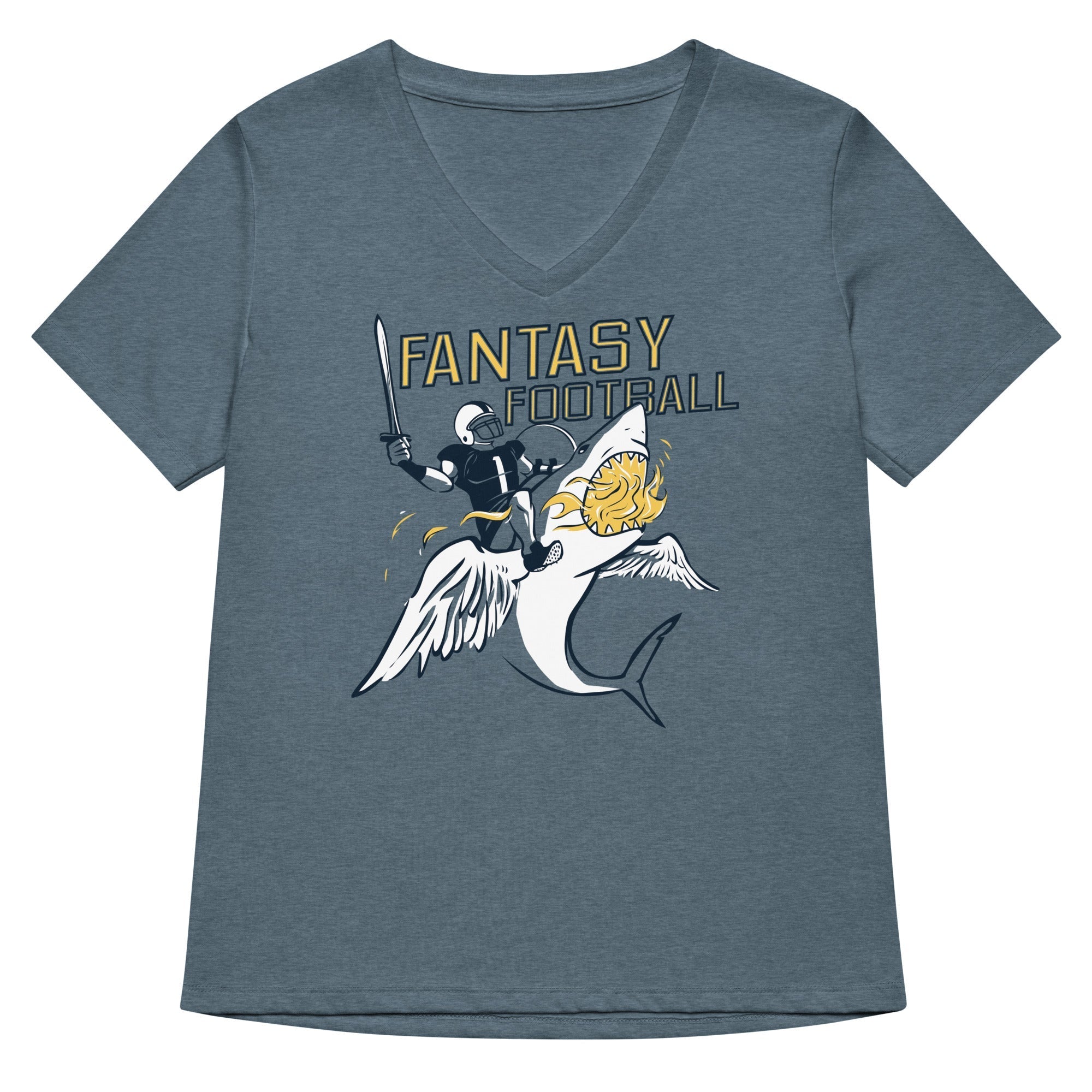 Fantasy Football Women's V-Neck - Adult & Kids T-Shirts, Sweatshirts & Hoodies apparel design preview 1