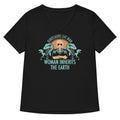 Woman Inherits The Earth Women's V-Neck - Adult & Kids T-Shirts, Sweatshirts & Hoodies apparel design preview 1