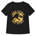 Check Yo'Self Before You Rex Women's V-Neck - Adult & Kids T-Shirts, Sweatshirts & Hoodies apparel design preview 1