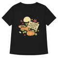 Welcome Great Pumpkin Women's V-Neck - Adult & Kids T-Shirts, Sweatshirts & Hoodies apparel design preview 1