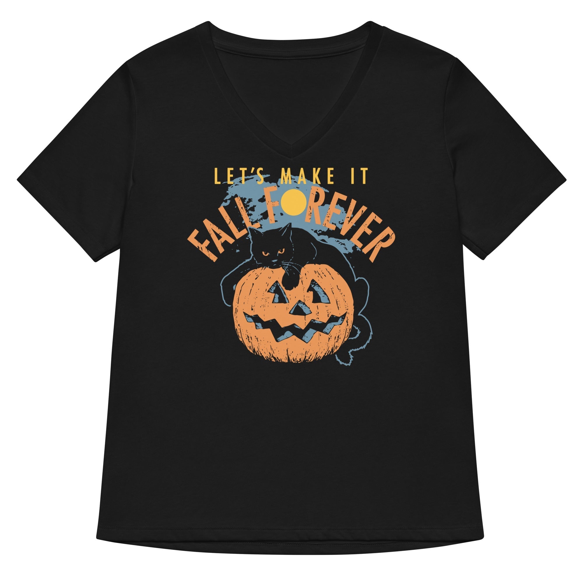 Fall Forever Women's V-Neck - Adult & Kids T-Shirts, Sweatshirts & Hoodies apparel design preview 1