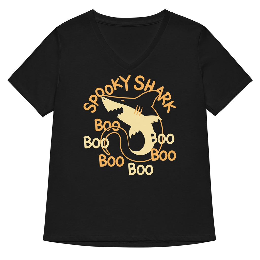 Spooky Shark Women's V-Neck - Adult & Kids T-Shirts, Sweatshirts & Hoodies apparel design preview 1