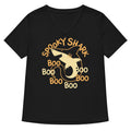 Spooky Shark Women's V-Neck - Adult & Kids T-Shirts, Sweatshirts & Hoodies apparel design preview 1