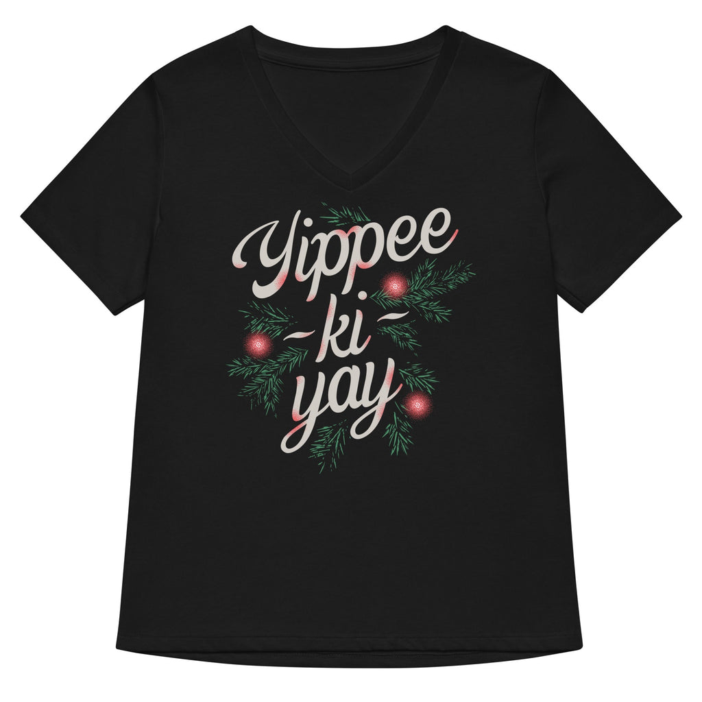 Yippee-Ki-Yay Women's V-Neck - Adult & Kids T-Shirts, Sweatshirts & Hoodies apparel design preview 1