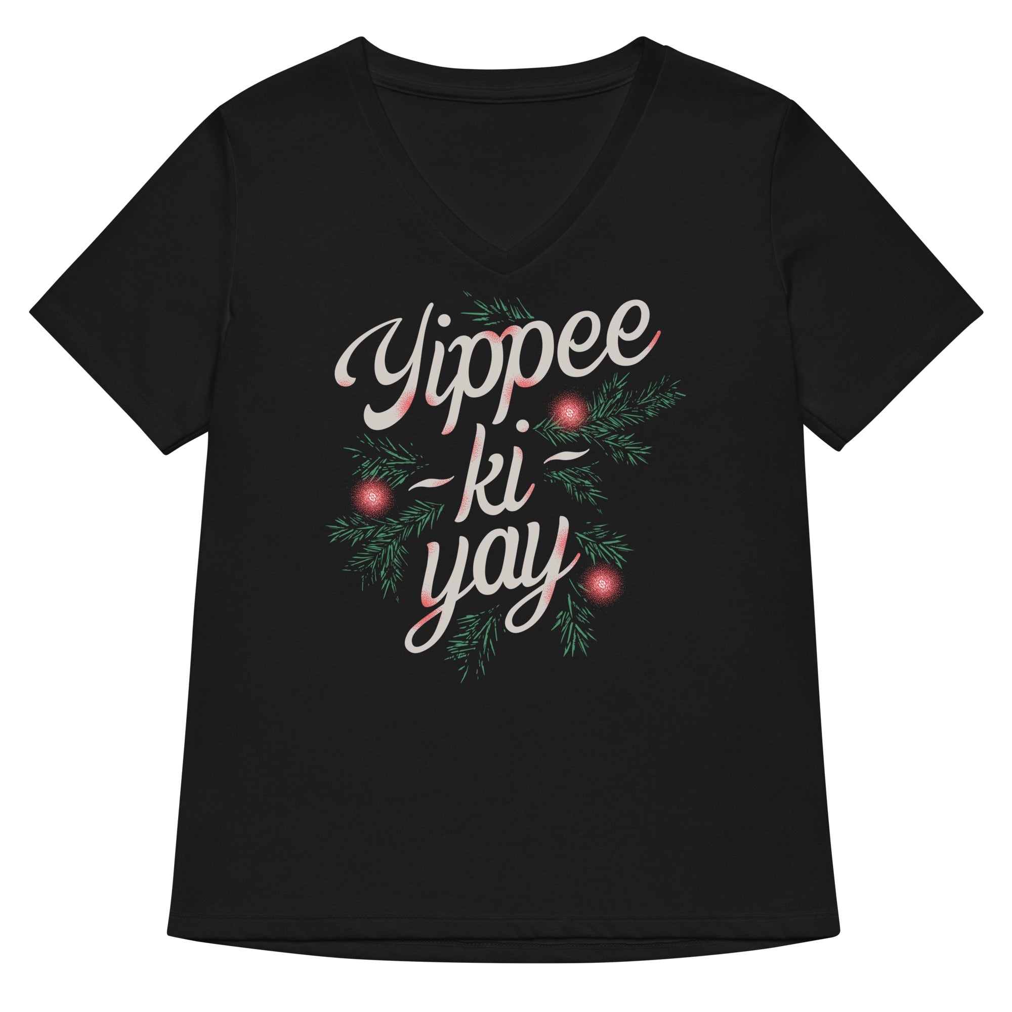 Yippee-Ki-Yay Women's V-Neck - Adult & Kids T-Shirts, Sweatshirts & Hoodies apparel design preview 1