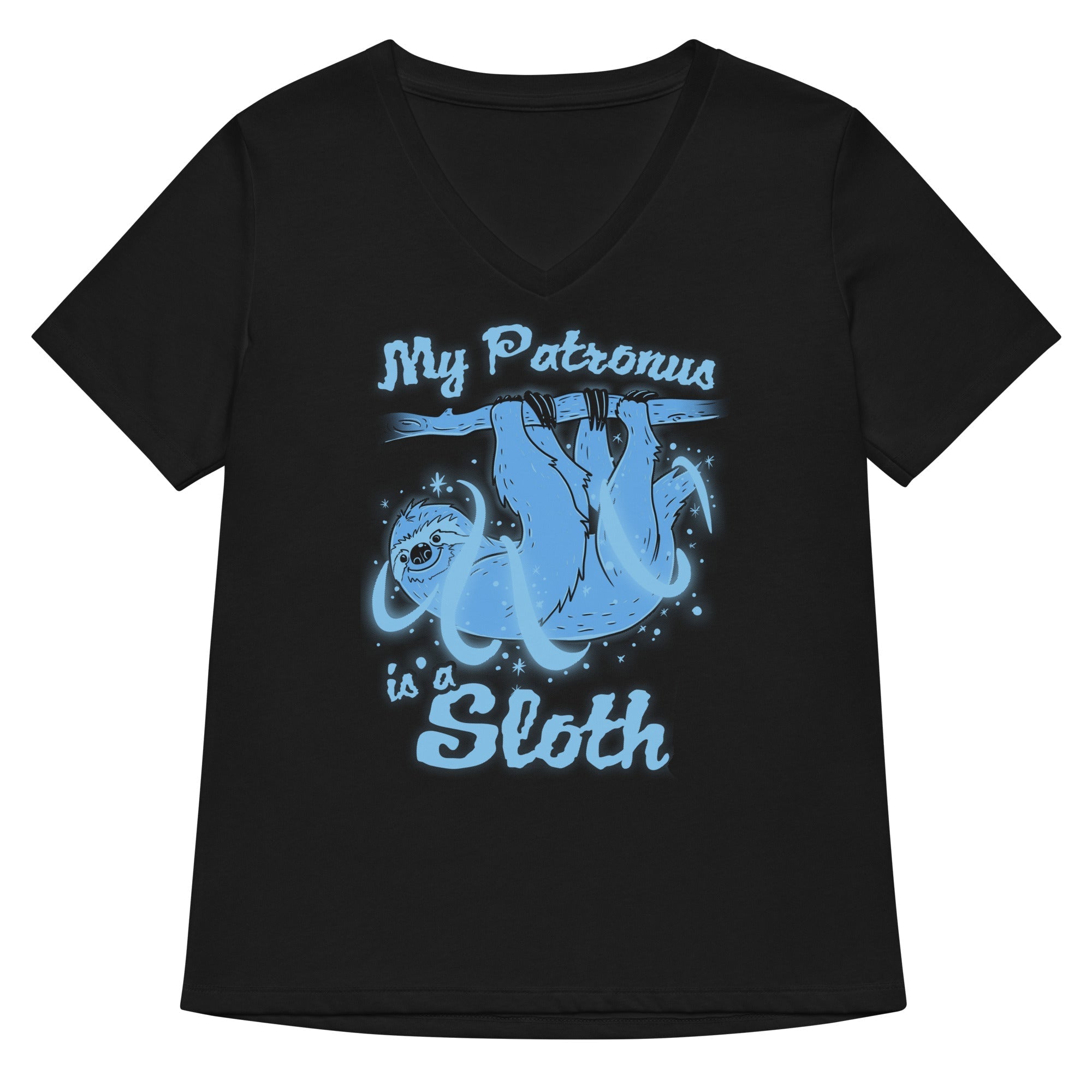 My Patronus Is A Sloth Women's V-Neck - Adult & Kids T-Shirts, Sweatshirts & Hoodies apparel design preview 1