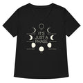 It's Just A Phase Women's V-Neck - Adult & Kids T-Shirts, Sweatshirts & Hoodies apparel design preview 1