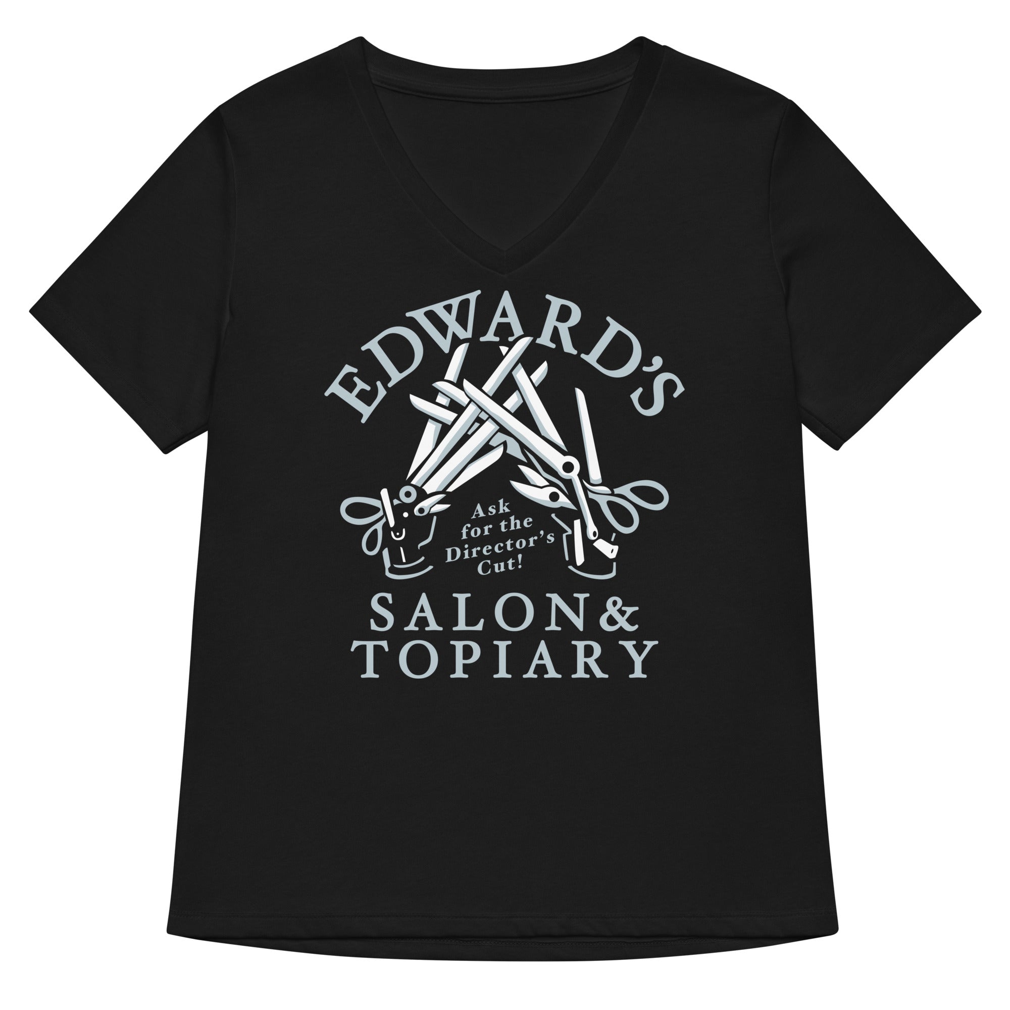 Edward's Salon and Topiary Women's V-Neck - Adult & Kids T-Shirts, Sweatshirts & Hoodies apparel design preview 1