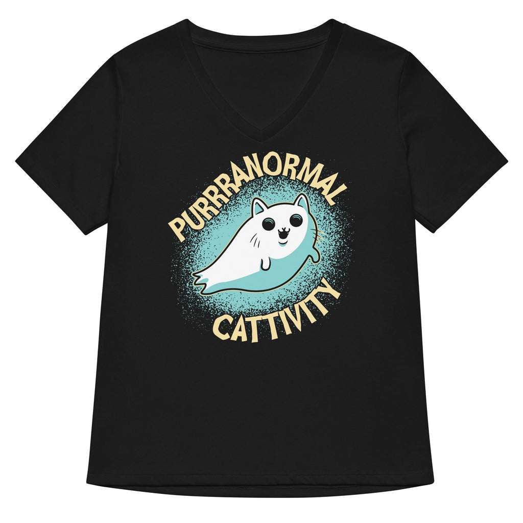 Purrranormal Cattivity Women's V-Neck - Adult & Kids T-Shirts, Sweatshirts & Hoodies apparel design preview 1