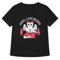 Hail Lucipurr Women's V-Neck - Adult & Kids T-Shirts, Sweatshirts & Hoodies apparel design preview 1
