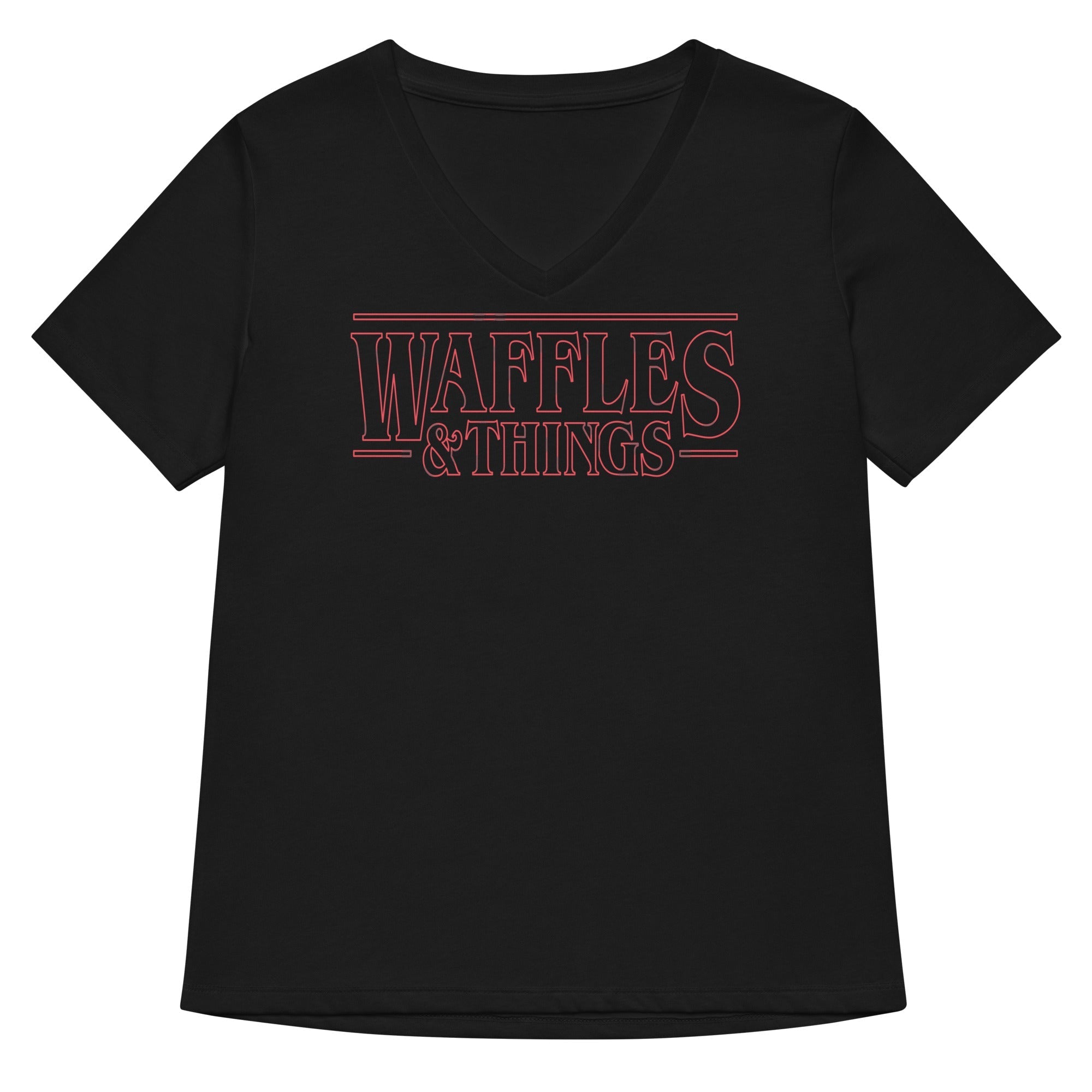 Waffles Things Women's V-Neck - Adult & Kids T-Shirts, Sweatshirts & Hoodies apparel design preview 1