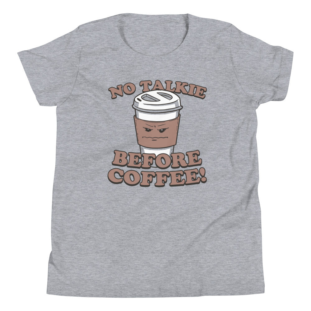 No Talkie Before Coffee! Kid's - Adult & Kids T-Shirts, Sweatshirts & Hoodies apparel design preview 1
