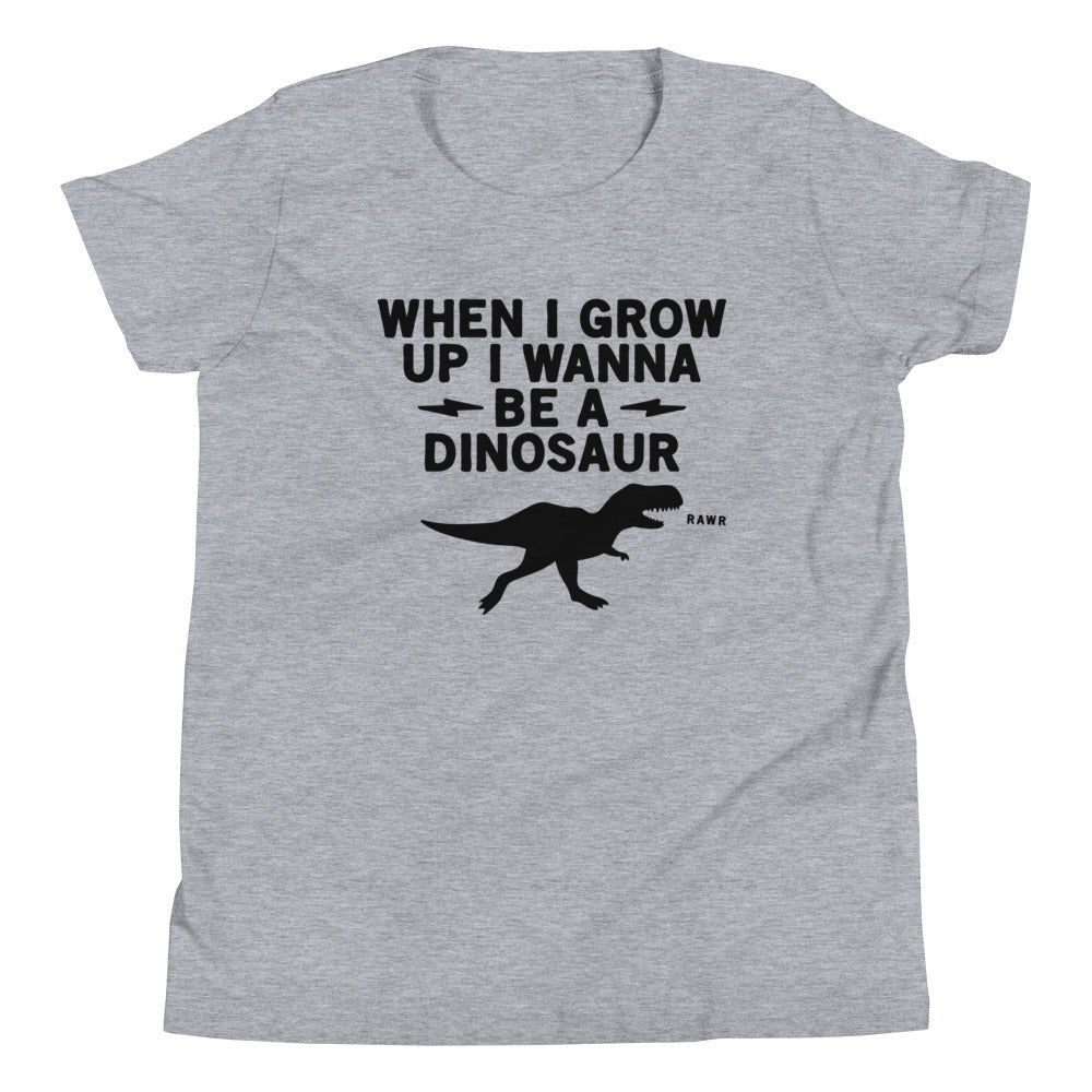 When I Grow Up Wanna Be A Dinosaur Kid's - Adult & Kids T-Shirts, Sweatshirts & Hoodies apparel design preview 1