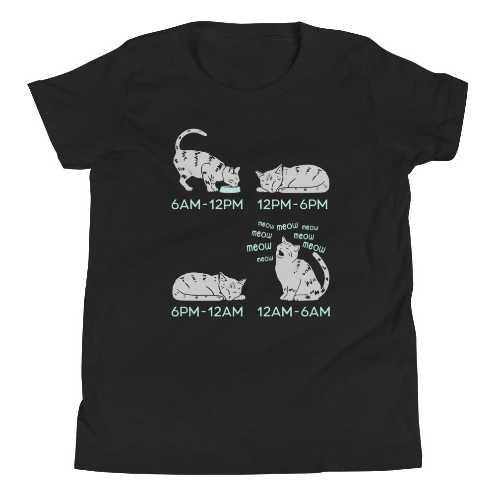 Cat Day Schedule Kid's - Adult & Kids T-Shirts, Sweatshirts & Hoodies apparel design preview 1