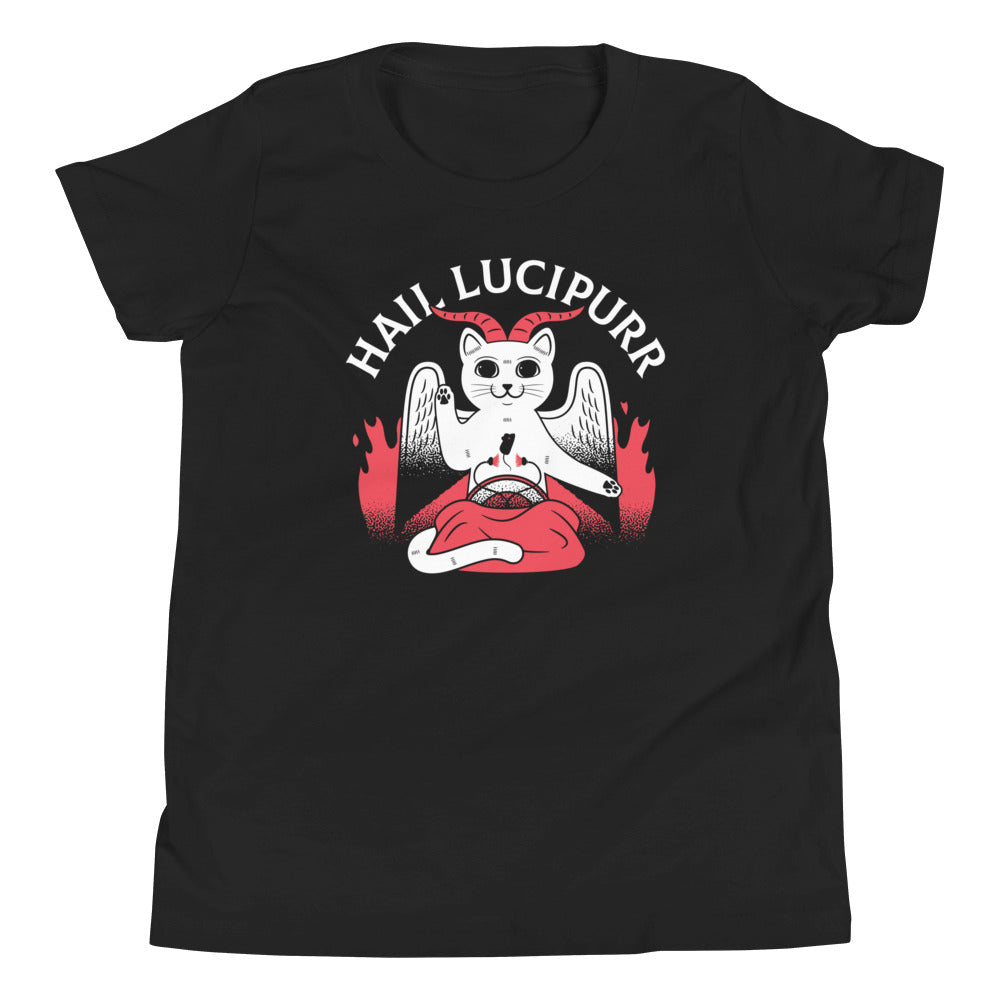 Hail Lucipurr Kid's - Adult & Kids T-Shirts, Sweatshirts & Hoodies apparel design preview 1