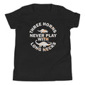Three Horns Never Play With Long Necks Kid's - Adult & Kids T-Shirts, Sweatshirts & Hoodies apparel design preview 1