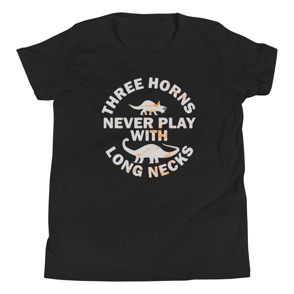 Three Horns Never Play With Long Necks Kid's - Adult & Kids T-Shirts, Sweatshirts & Hoodies apparel design preview 1