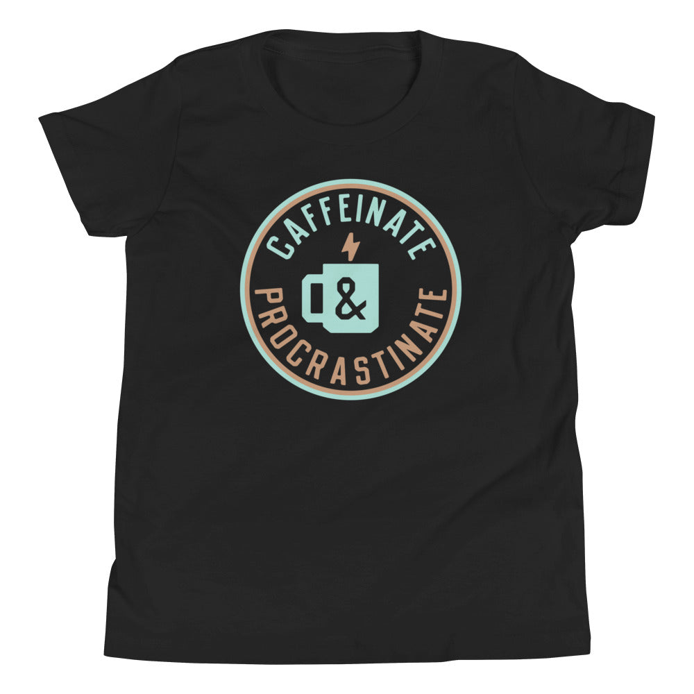 Caffeinate And Procrastinate Kid's - Adult & Kids T-Shirts, Sweatshirts & Hoodies apparel design preview 1