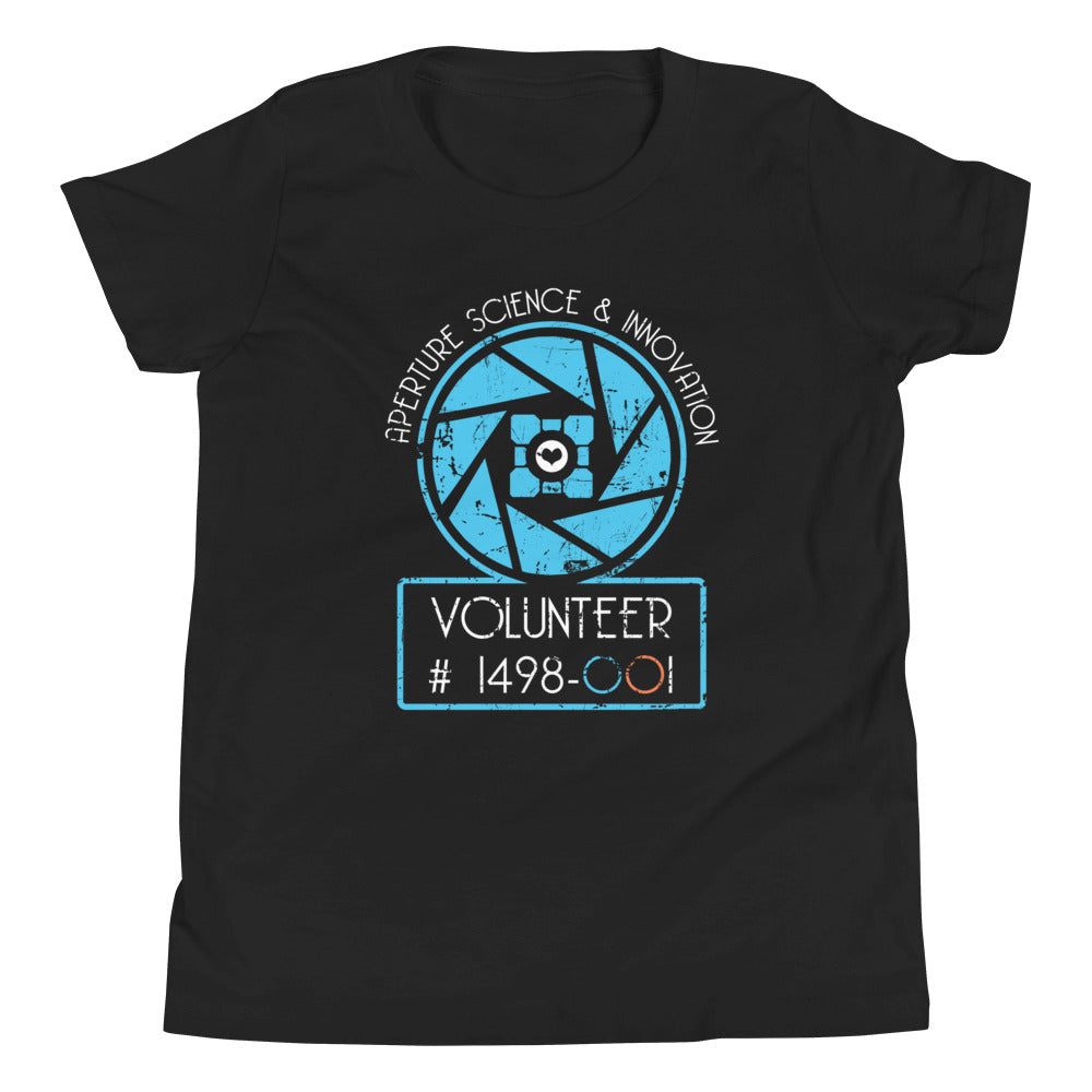 Aperture Science Volunteer Kid's - Adult & Kids T-Shirts, Sweatshirts & Hoodies apparel design preview 1