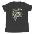 Peace, Love, And The Oxford Comma Kid's - Adult & Kids T-Shirts, Sweatshirts & Hoodies apparel design preview 1