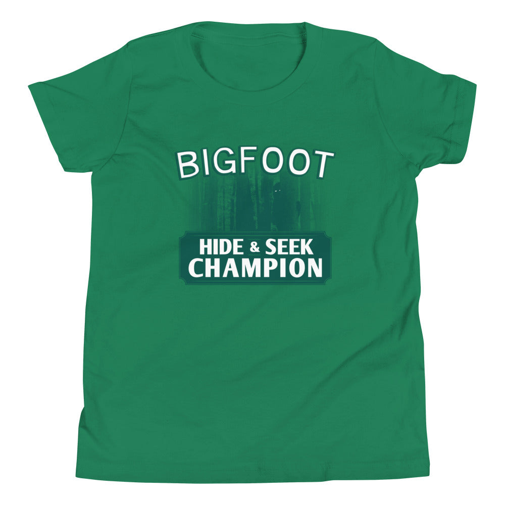 Bigfoot Hide And Seek Champion Kid's - Adult & Kids T-Shirts, Sweatshirts & Hoodies apparel design preview 1