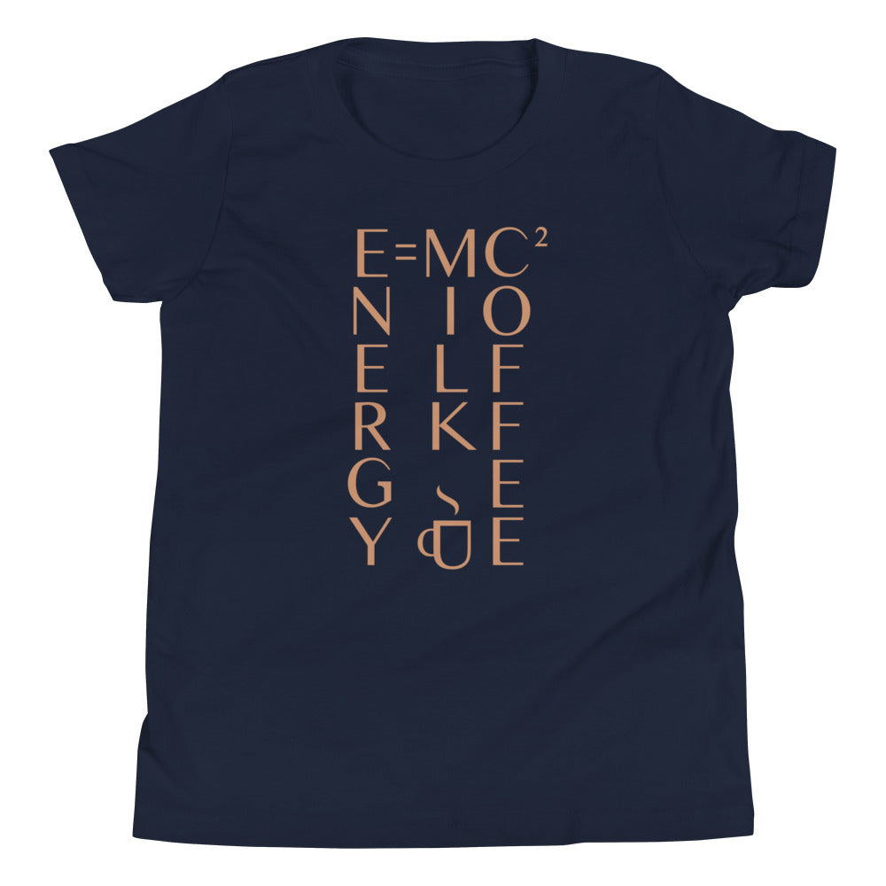 Energy Equals Milk Times Coffee Squared Kid's - Adult & Kids T-Shirts, Sweatshirts & Hoodies apparel design preview 1