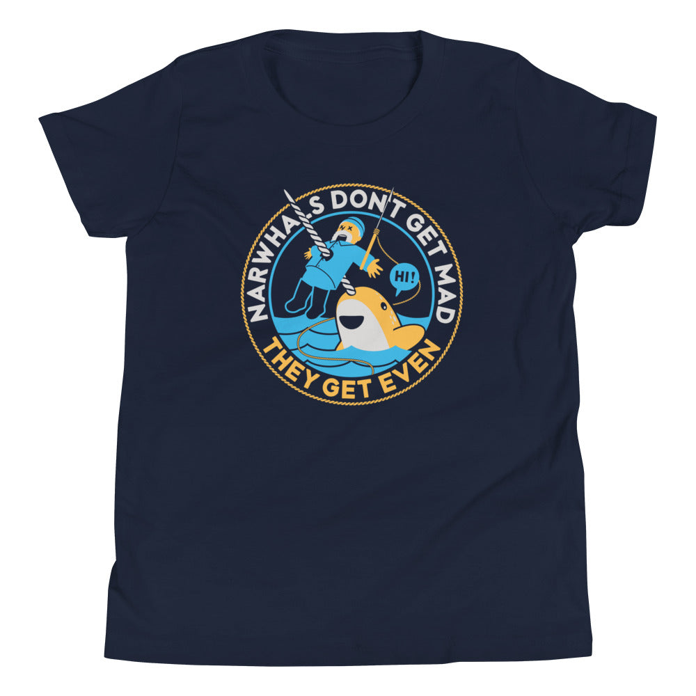 Narwhals Don't Get Mad Kid's - Adult & Kids T-Shirts, Sweatshirts & Hoodies apparel design preview 1