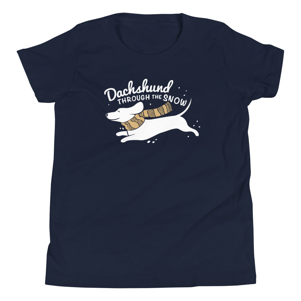 Dachshund Through The Snow Kid's - Adult & Kids T-Shirts, Sweatshirts & Hoodies apparel design preview 1